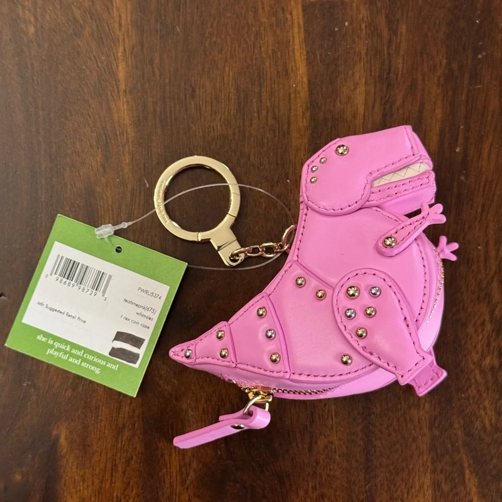 Kate Spade Pink Dinosaur Coin Purse - Picture 2 of 5